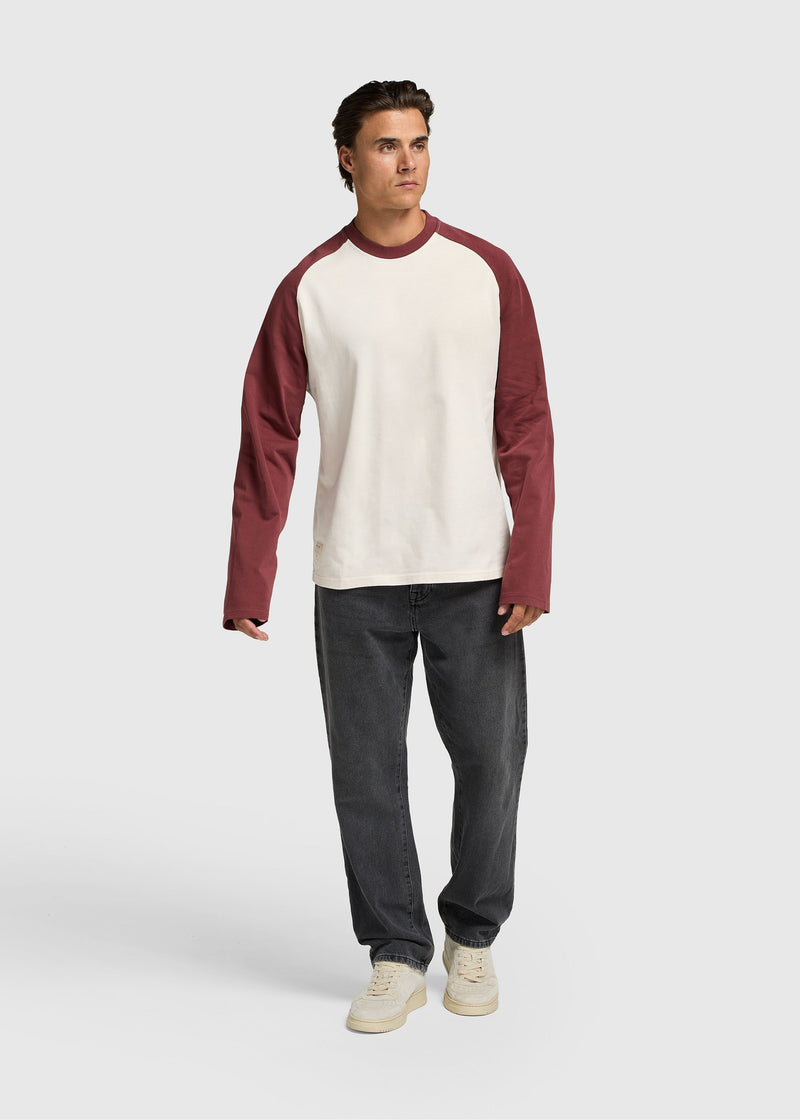 Colour Block Longsleeve - Red