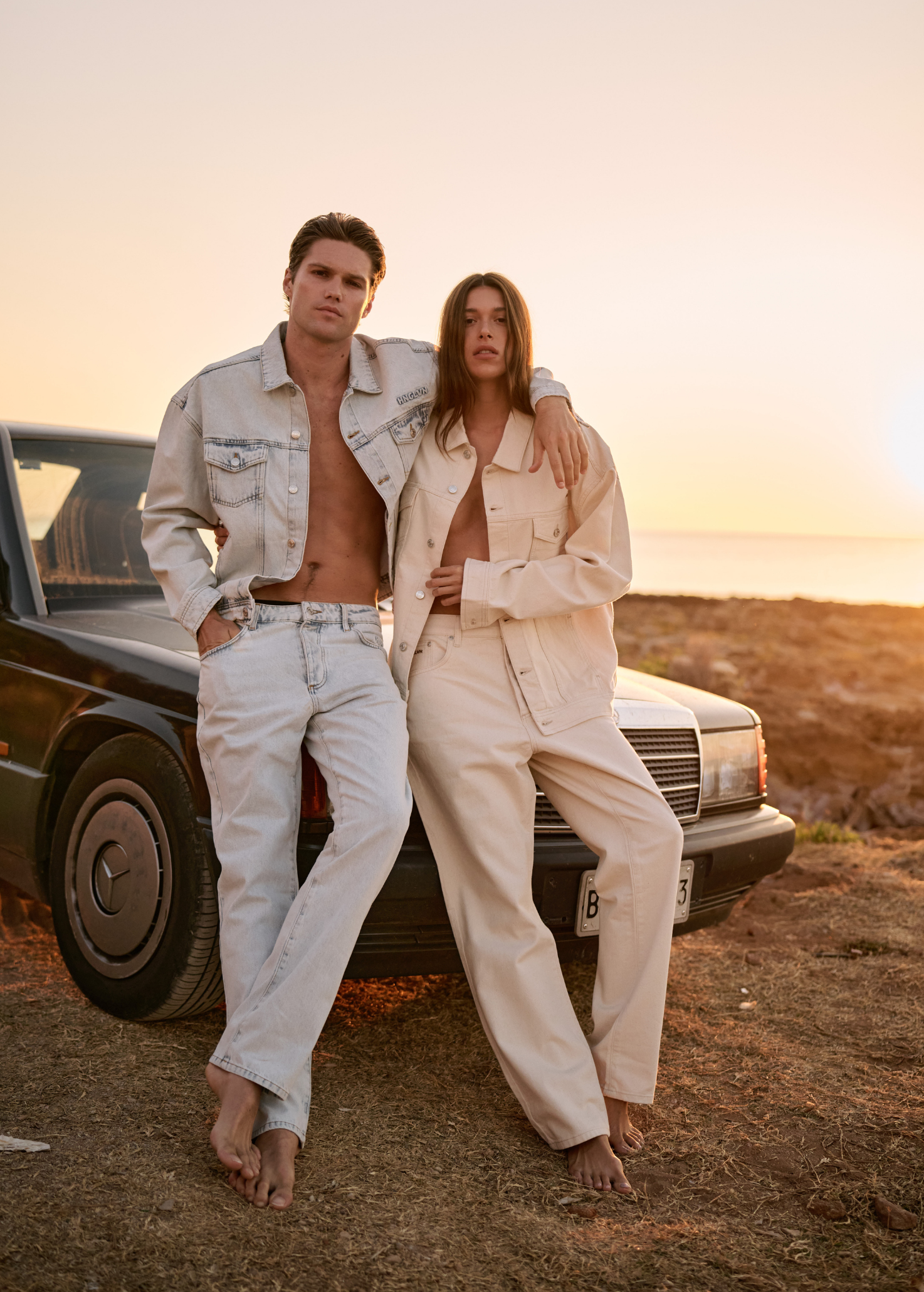 Jeans droits Premium - Couleur avoine
