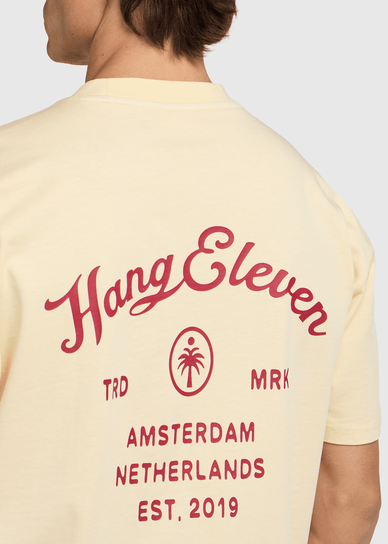 T-Shirt mit Logo – Sand