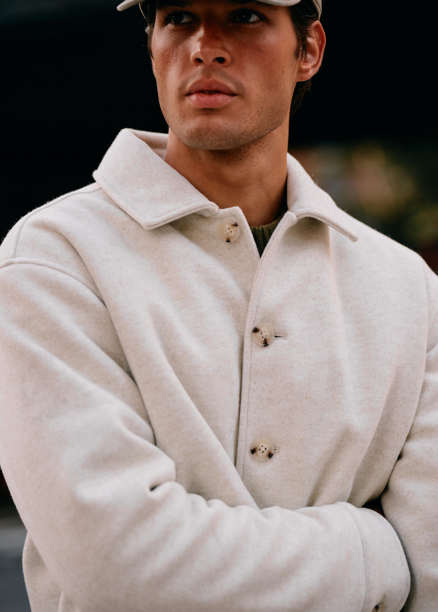 Padded Overshirt - White Sand
