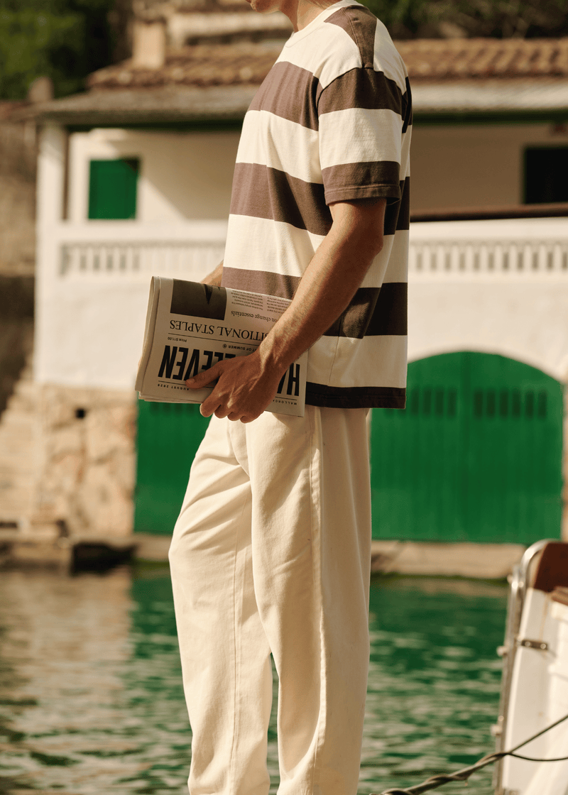Big Stripe Tee - Braun