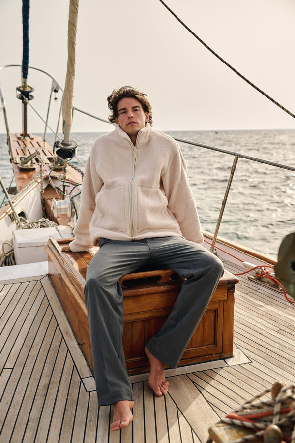 Teddy Tape Jacket - White Sand