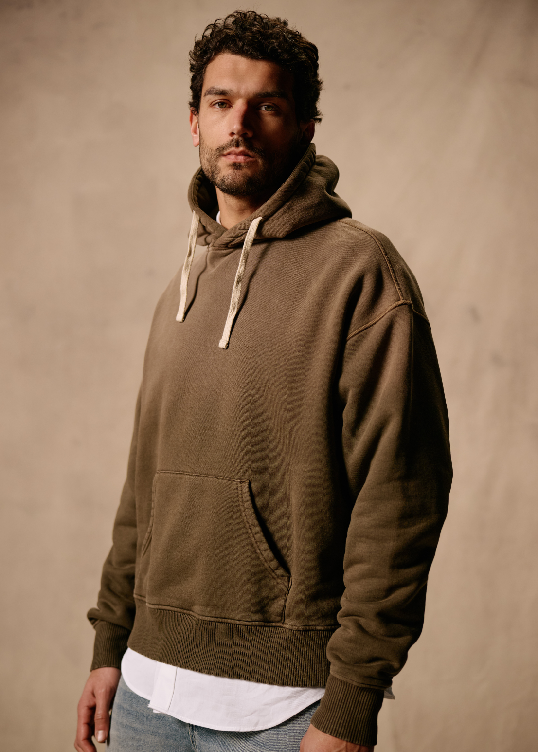 Heavy Dip Dye Hoodie - Washed Brown