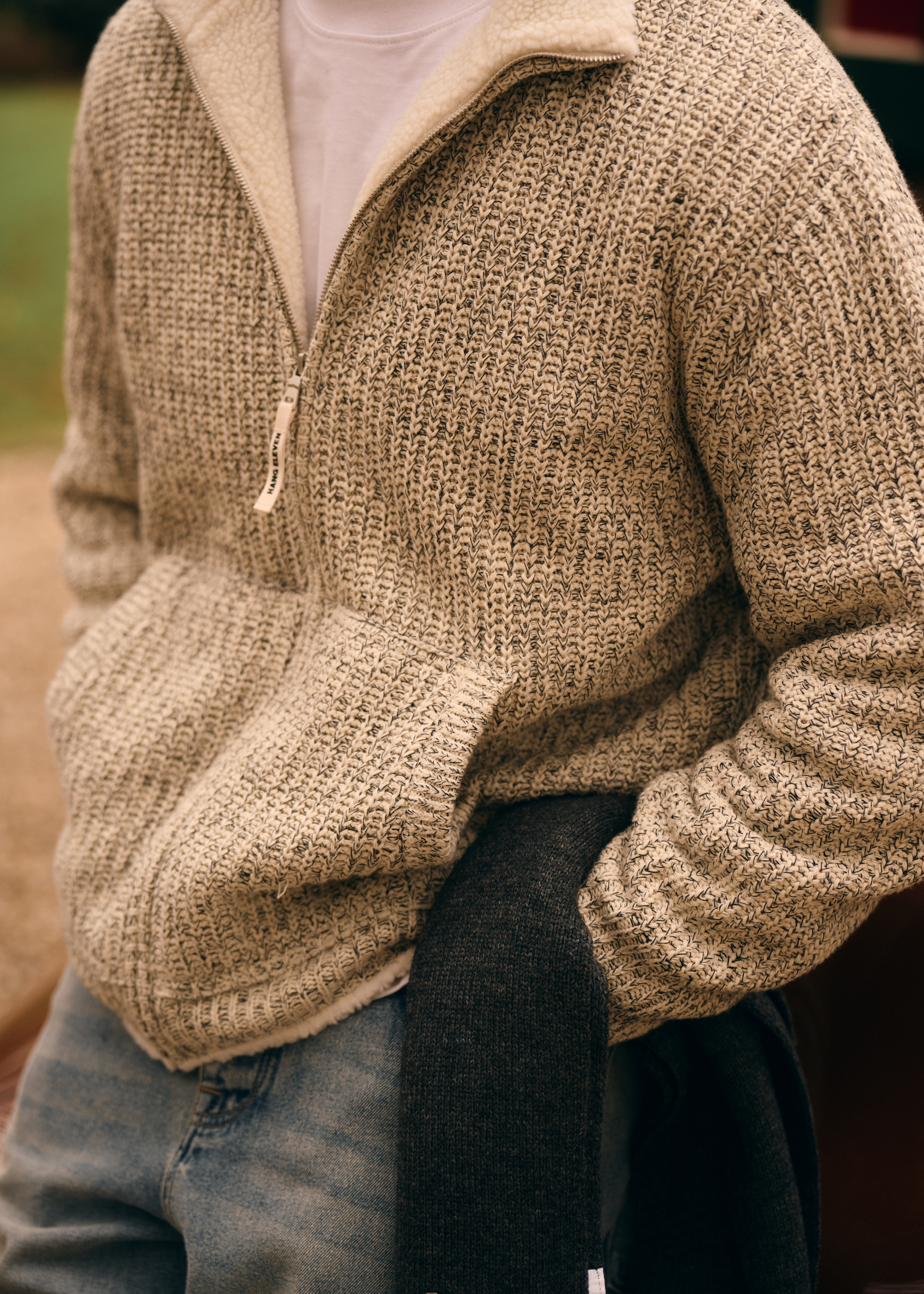 Heavy Knit Vest - Grey Melee