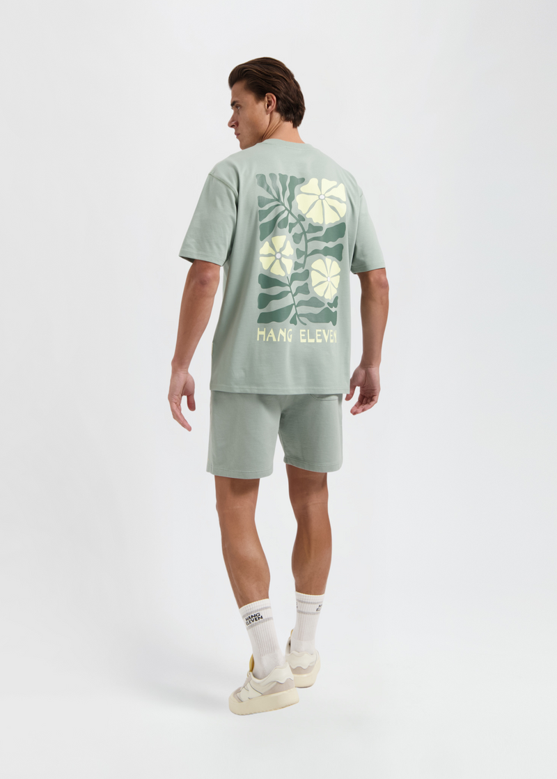 Blumen-T-Shirt – Grün
