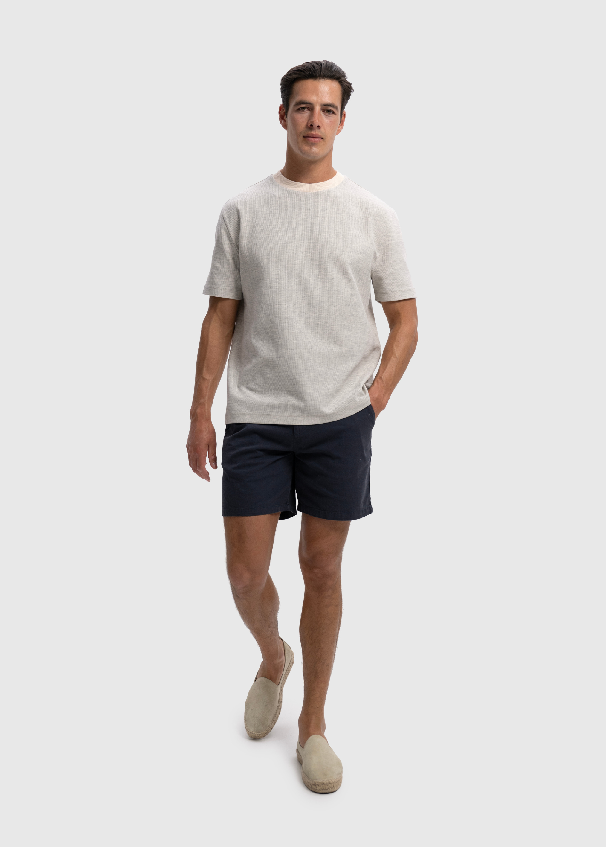 Pique Tee - Light Grey