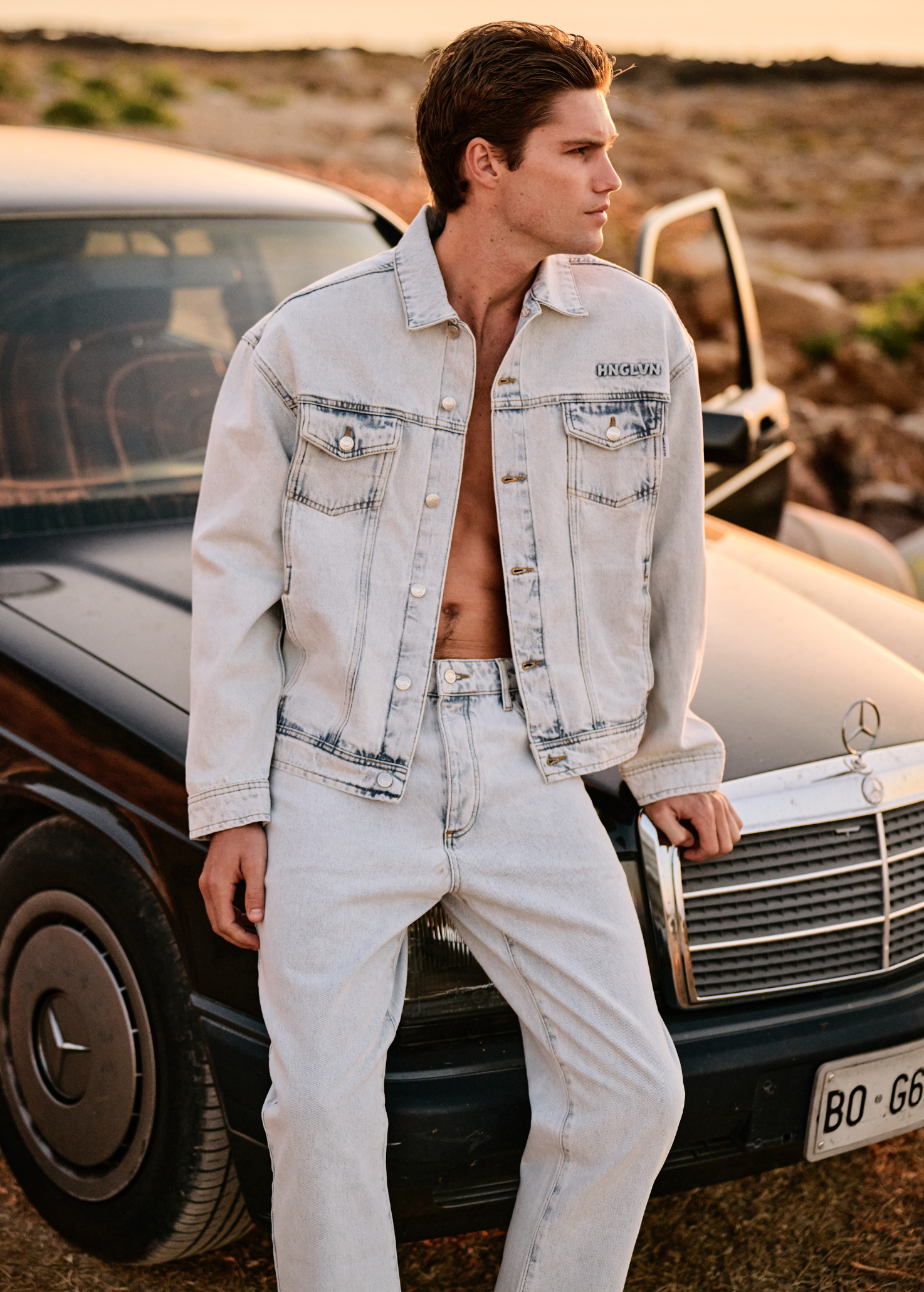 Premium Denim Jacket - Light Blue