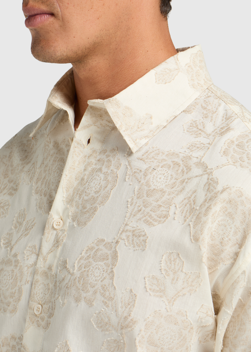 Jaquard-Shirt – Sand
