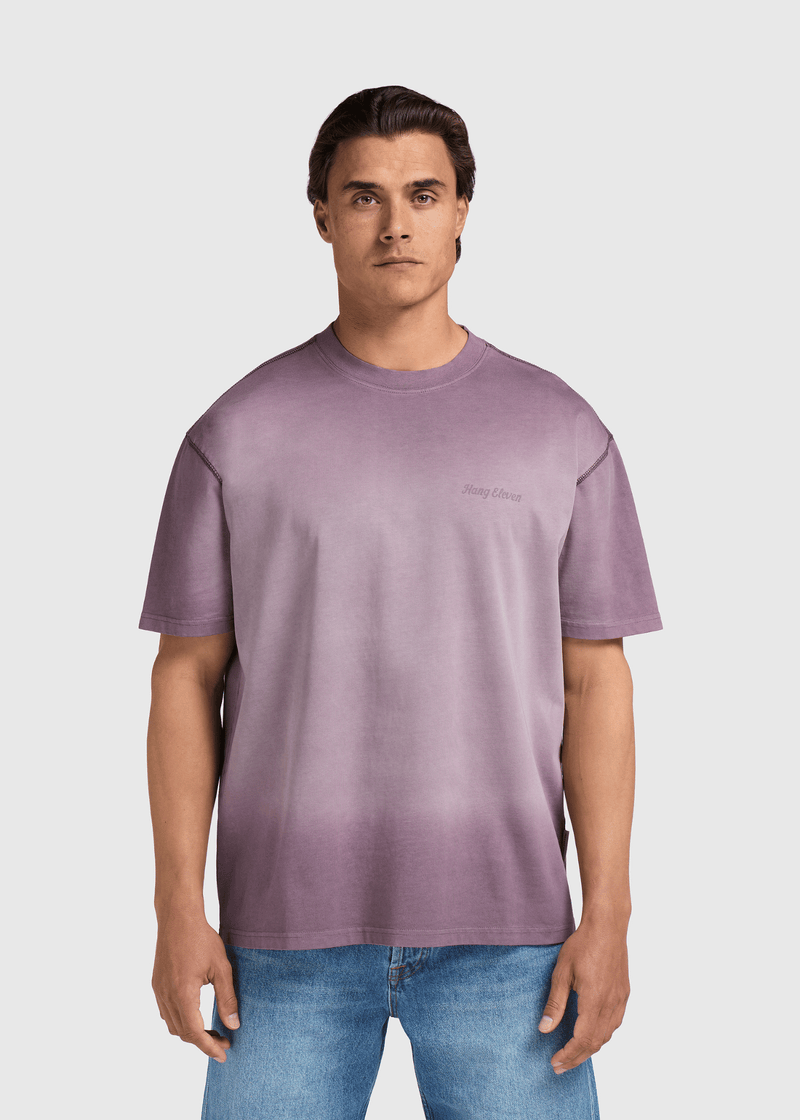 Washed Brand Tee - Purple
