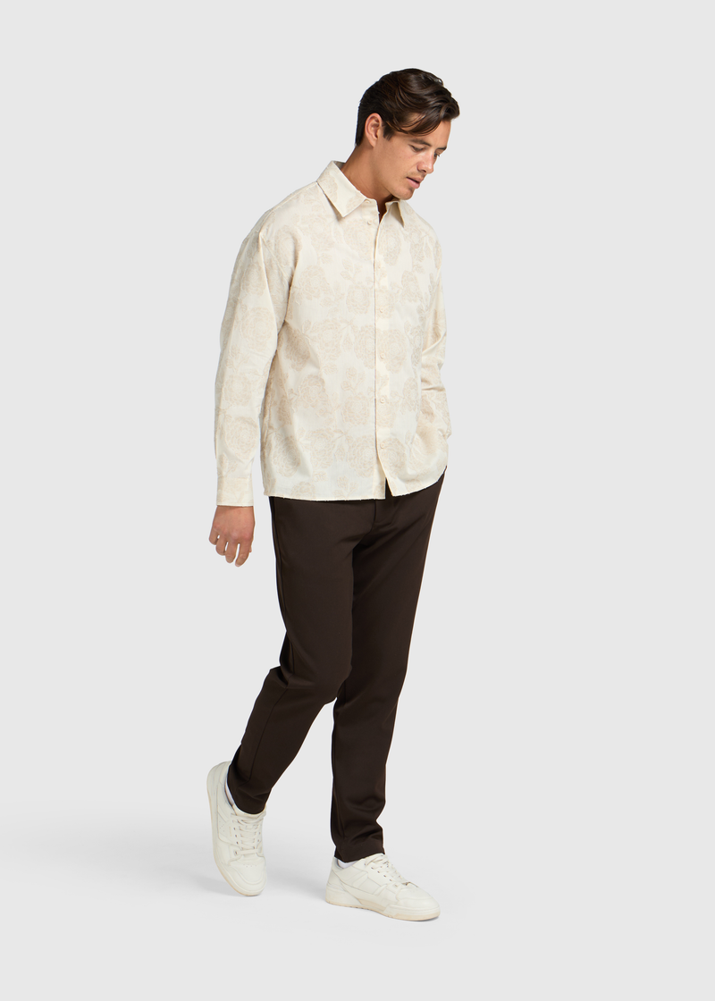 Jaquard-Shirt – Sand