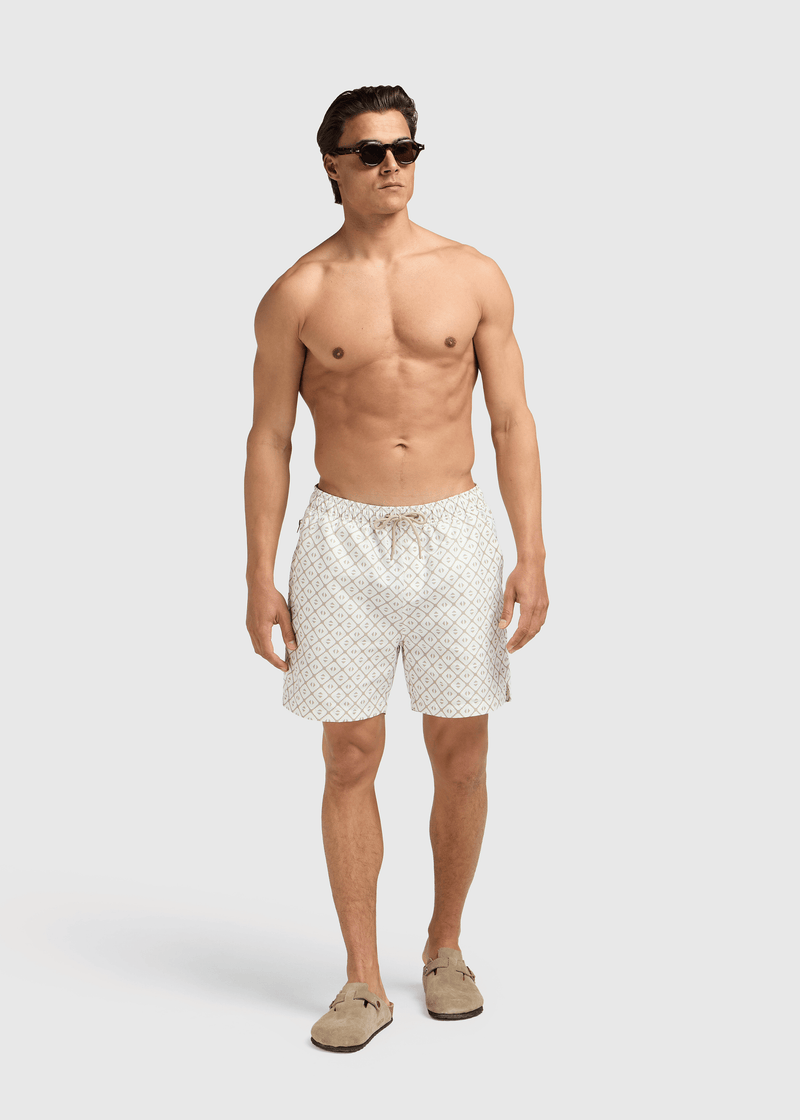 Diamond Swim Short- Sand