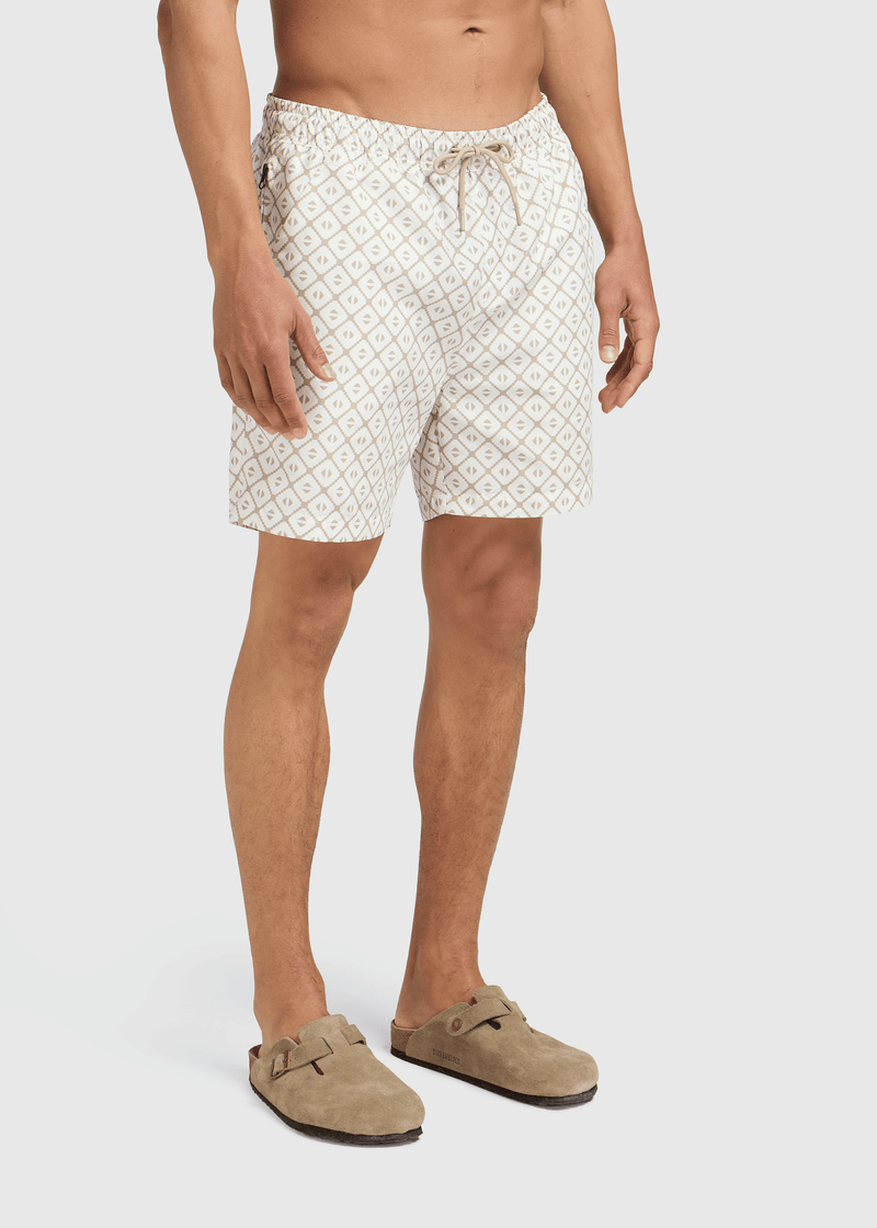 Diamond Swim Short- Sand