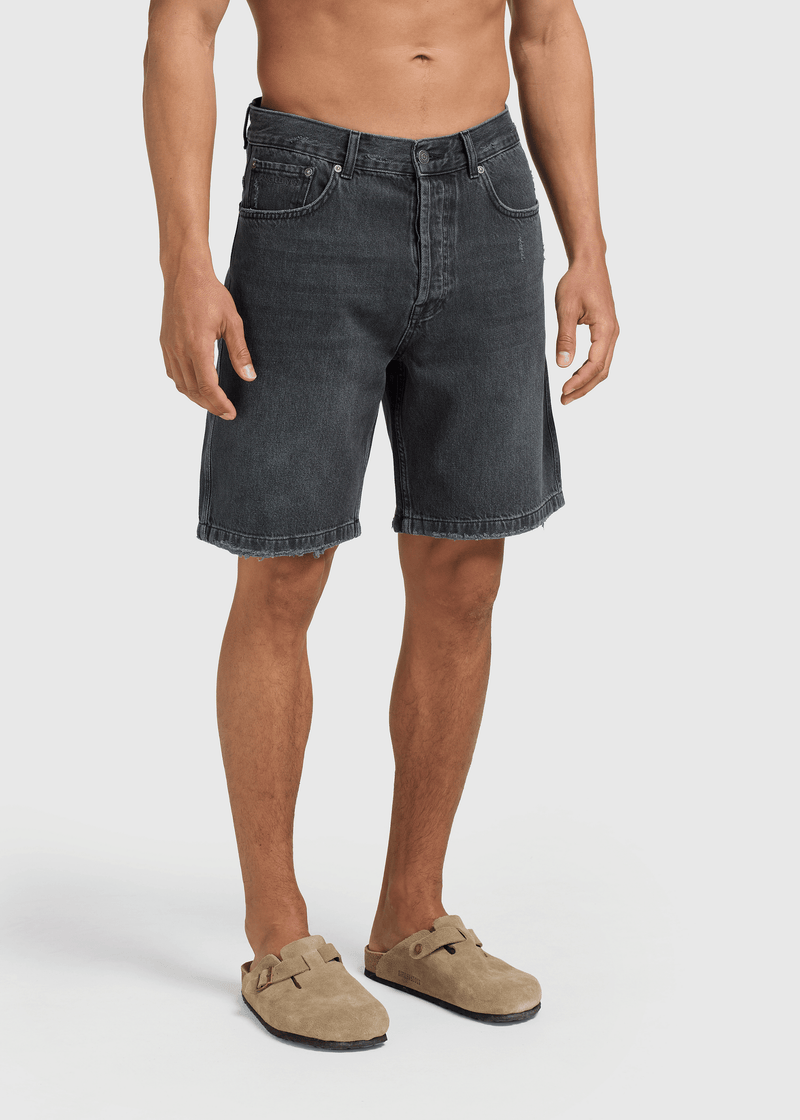 Short en jean propre - Noir