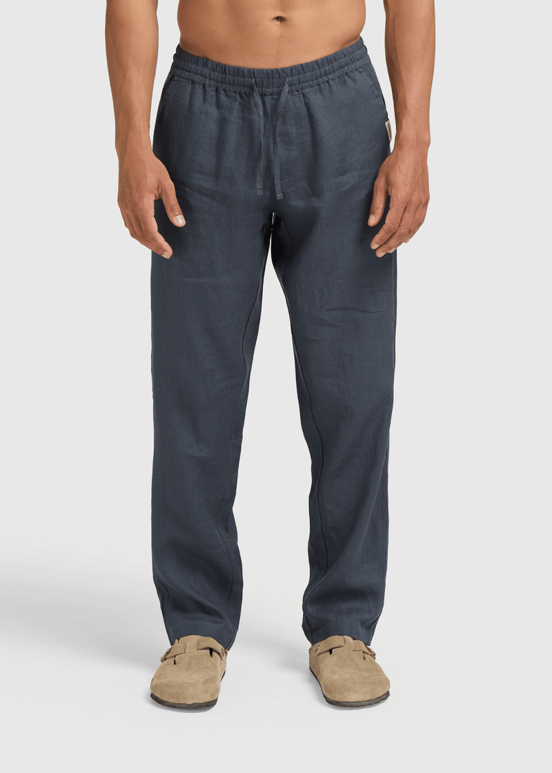 Leinenhose - Marineblau