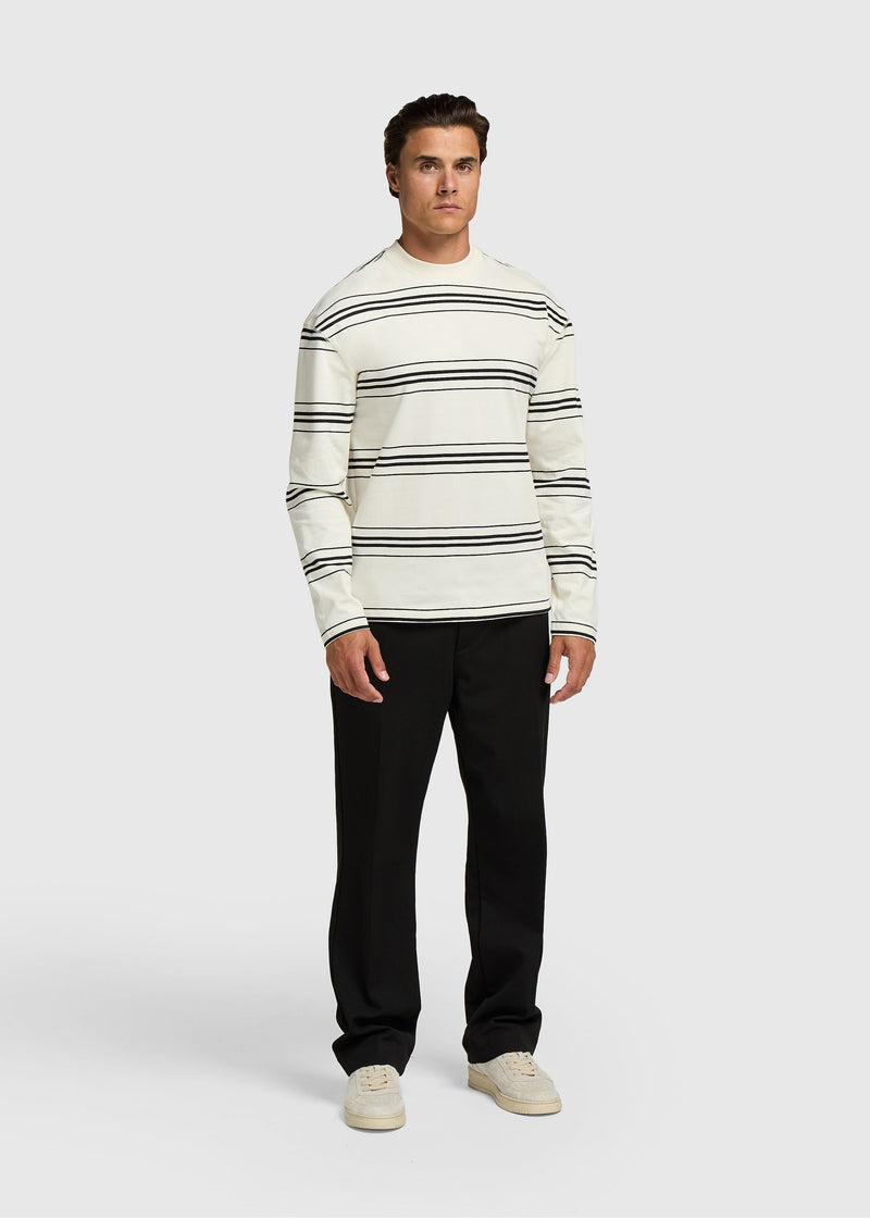 Lennon Ringel-Langarmshirt - Sand
