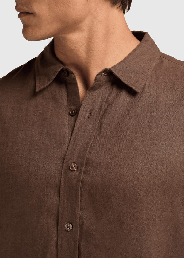 Linen Shirt - Espresso