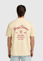 T-Shirt mit Logo – Sand