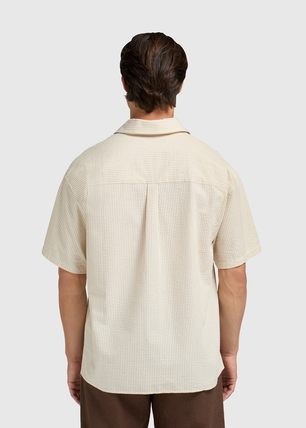 Seersucker Summer Shirt - Sand