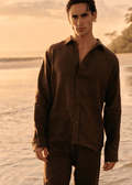 Linen Shirt - Espresso