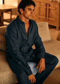 Linen Shirt - Navy Blue