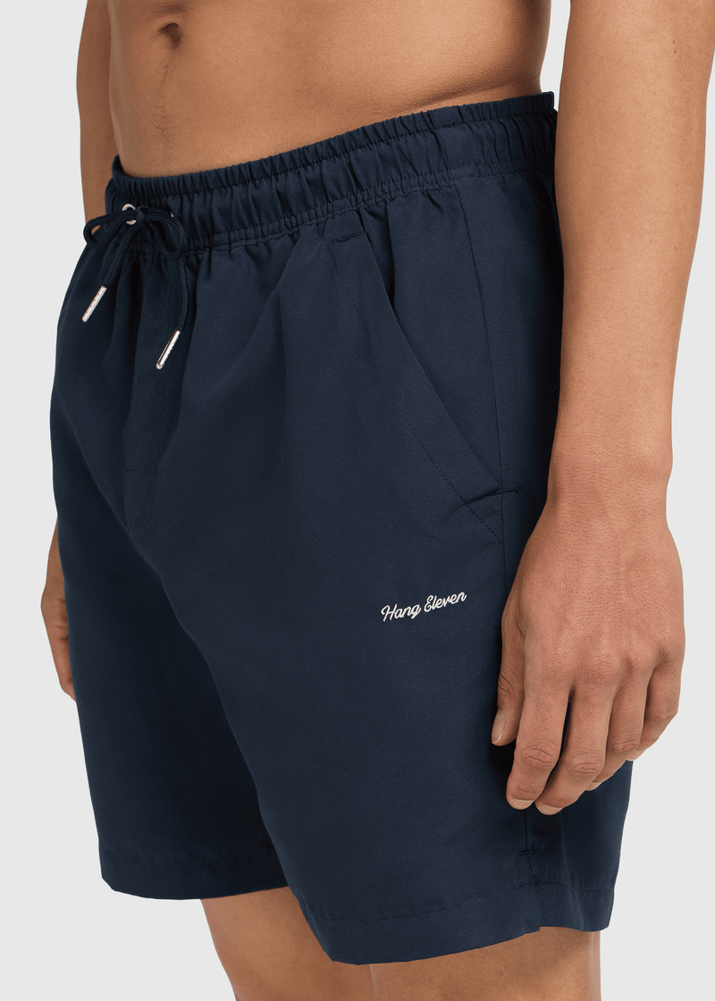 Solid Swim Short - Navy Blue