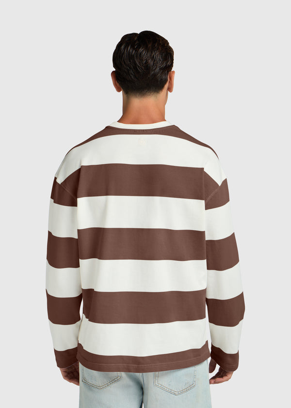 Big Stripe Longsleeve - Chocolate Brown