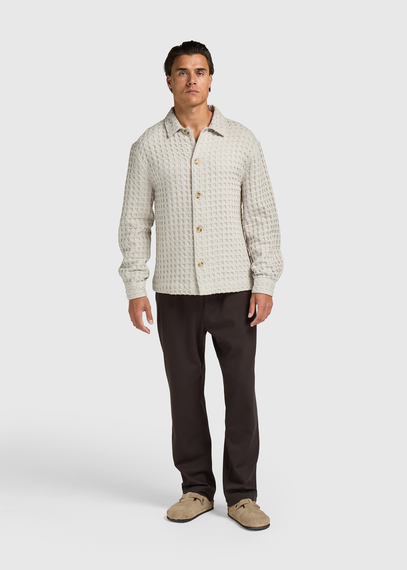 Waffle Overshirt - Taupe