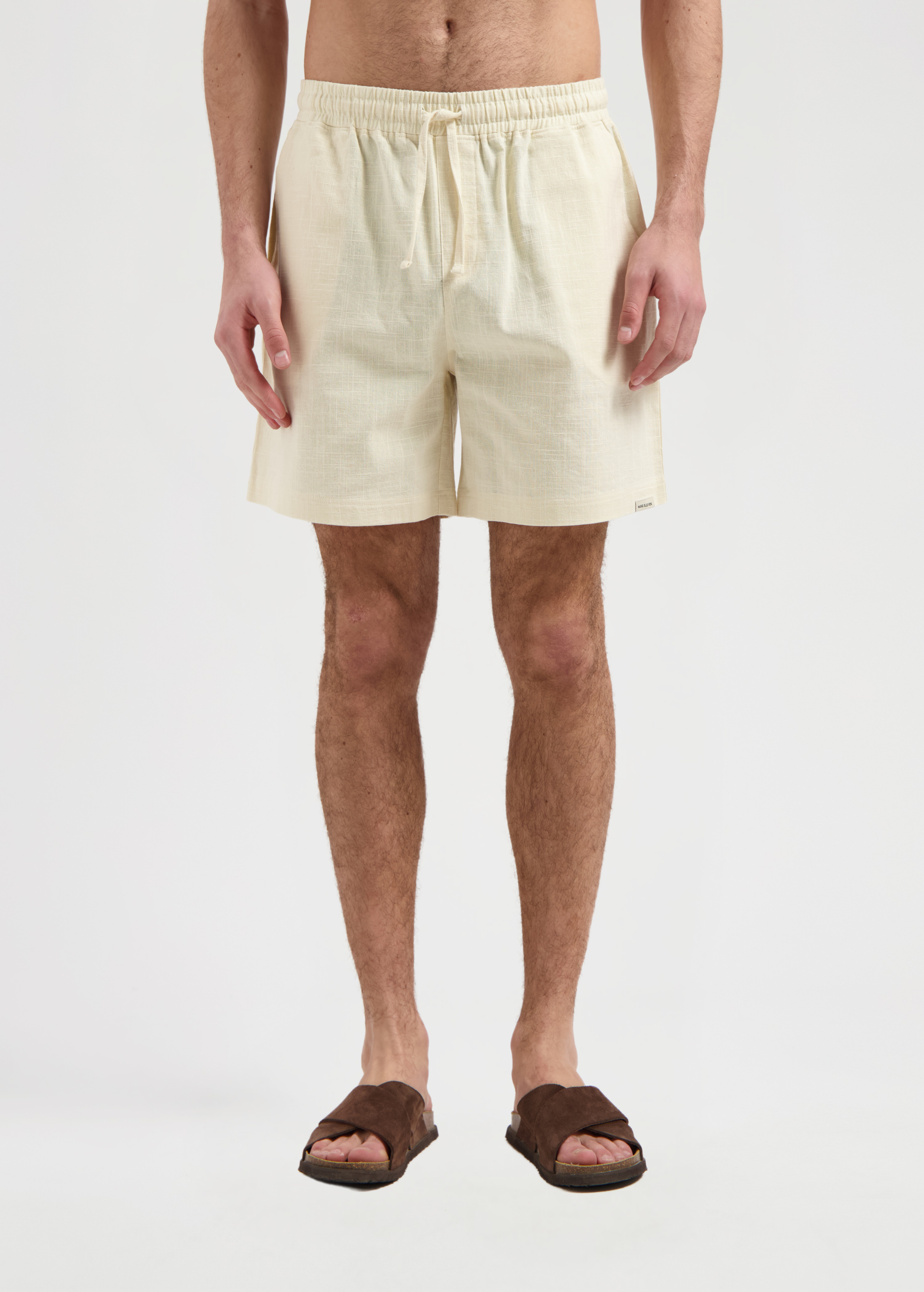 Uni Slub Short - Blanc cassé
