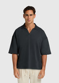 The Boxy Polo - Off Black