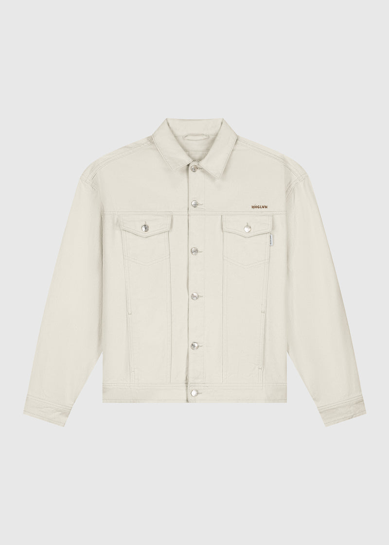 Premium Denim Jacket - Oatmeal