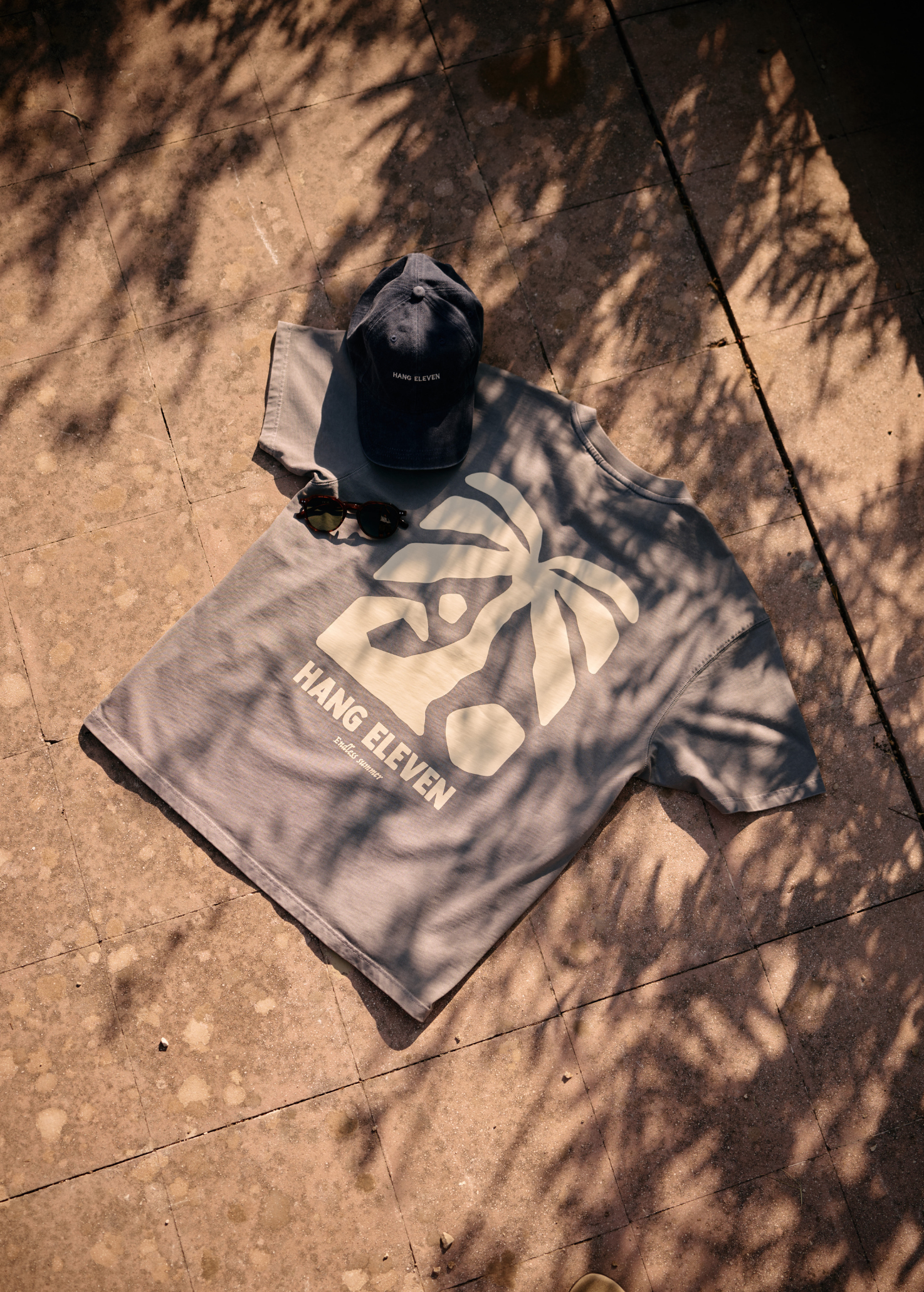 Washed Sunburn tee - Stone Grey