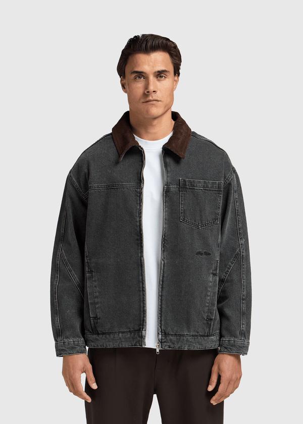 Ozzy Denim Jacket - Washed Black