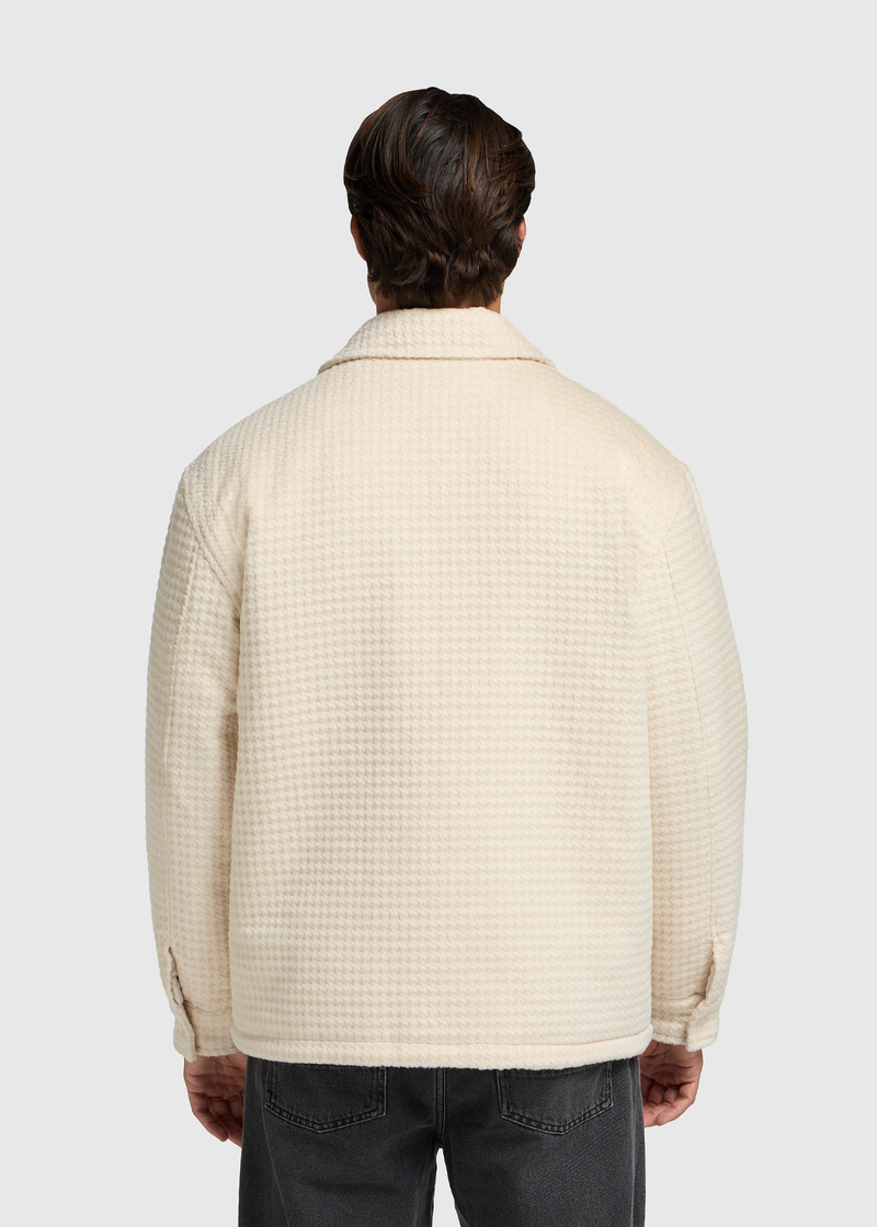 Padded Houndstoot Overshirt - Sand