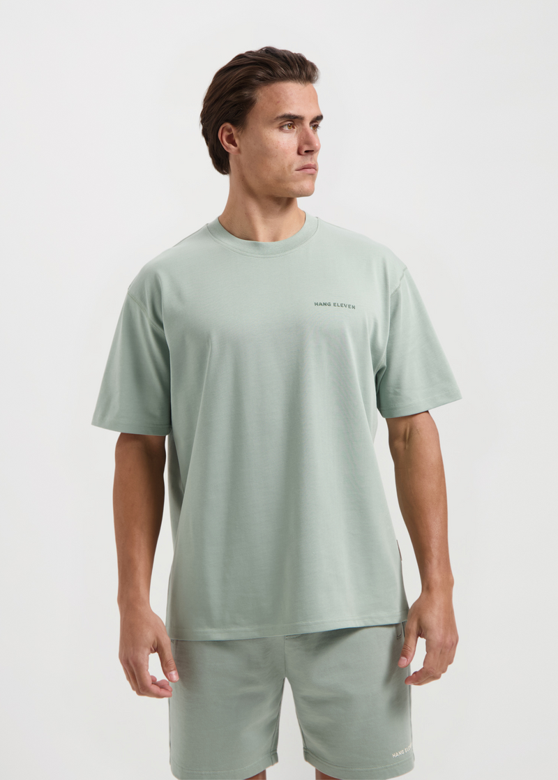 Blumen-T-Shirt – Grün