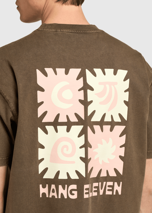 Sun and Surf Tee - Washed Brown