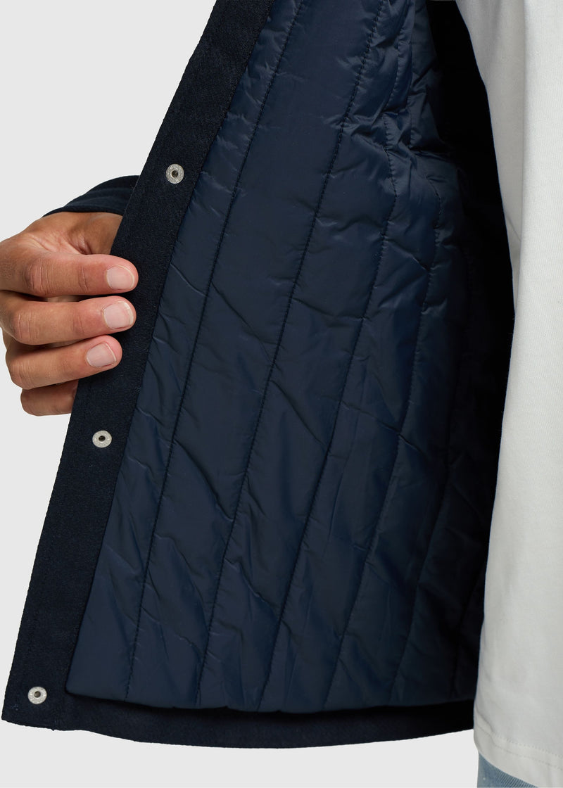 Herringbone Shirt - Navy Blue