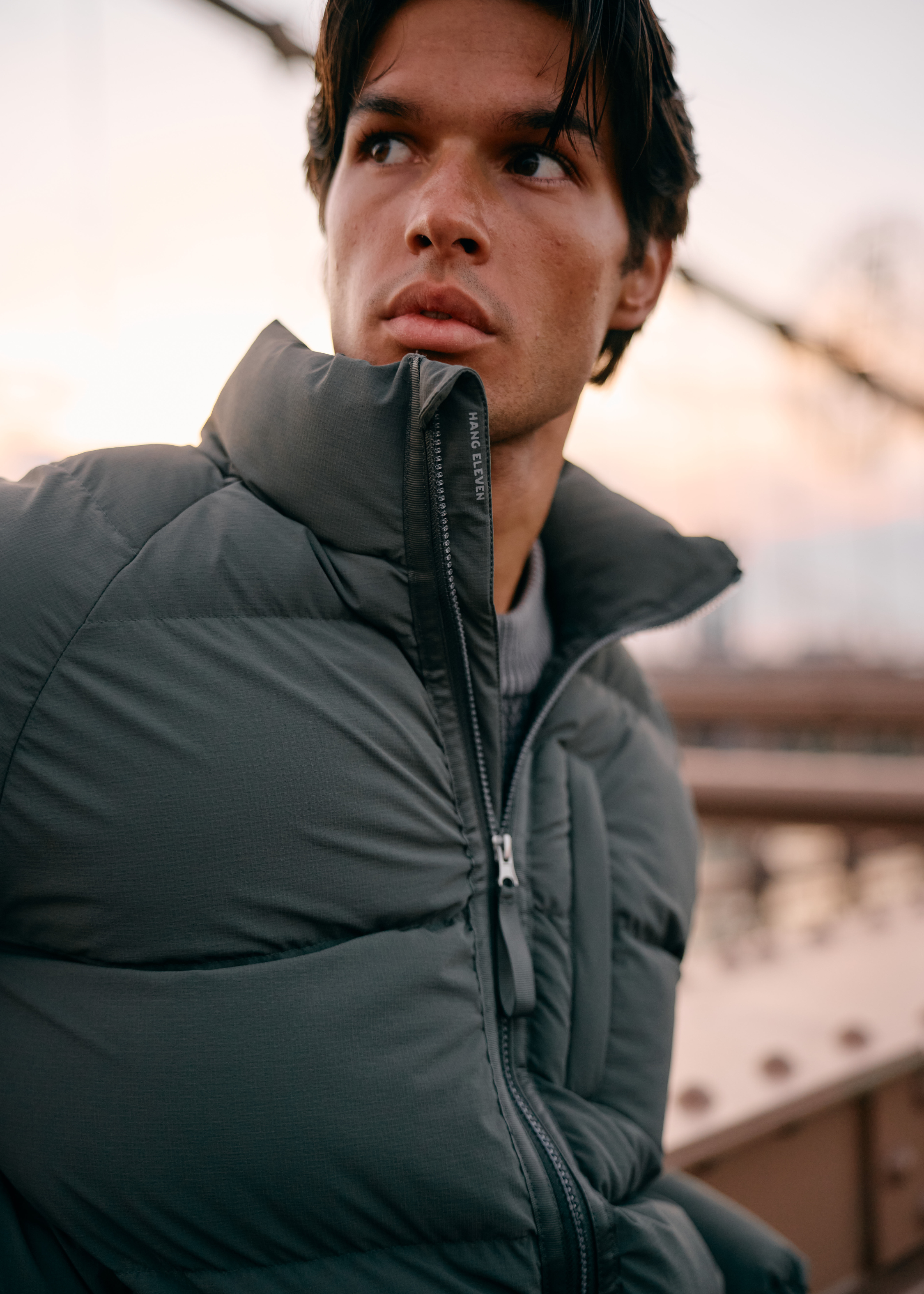 Ripstop Puffer Jacket - Dark Green