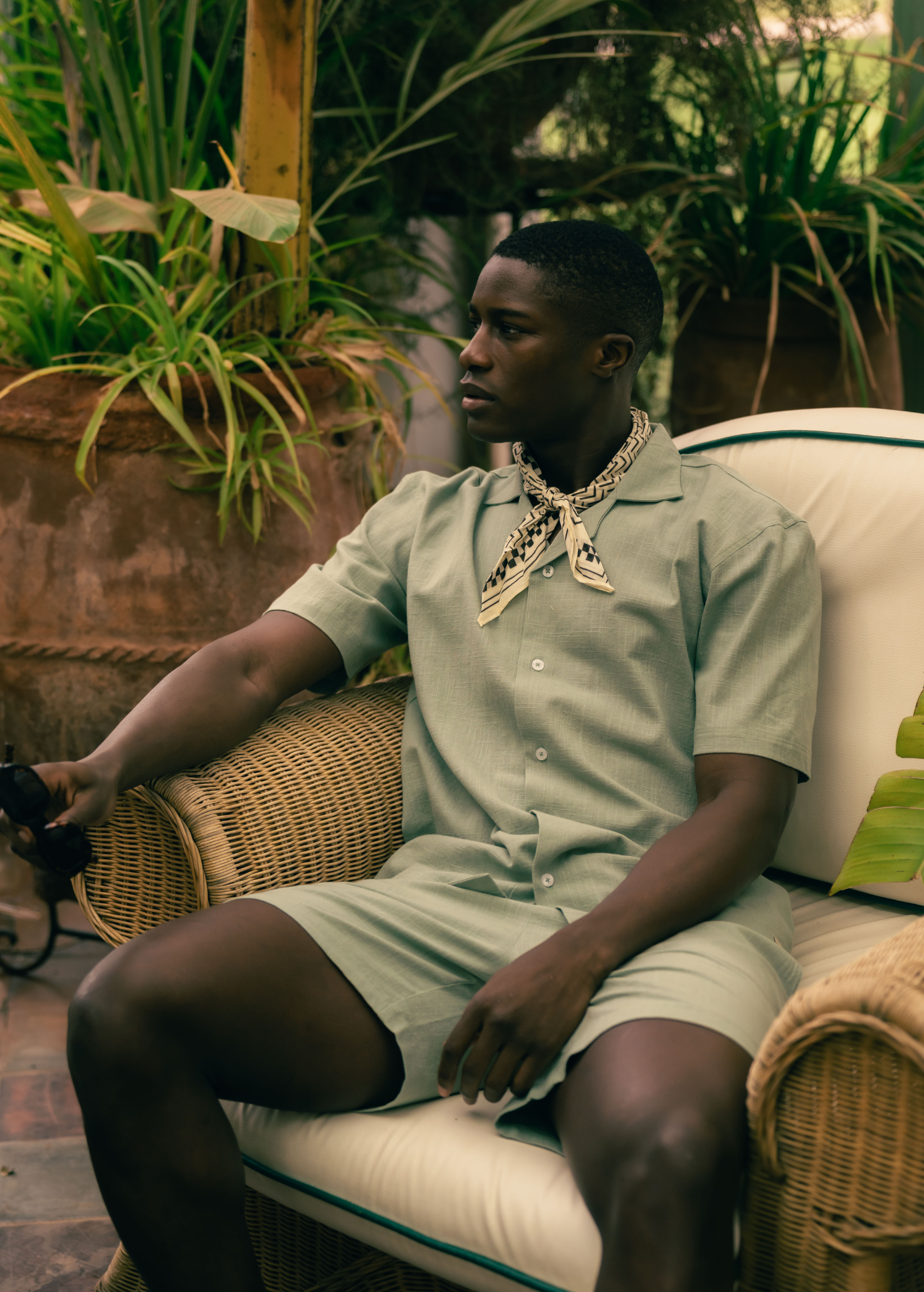 Uni Slub Shirt - Sage Green