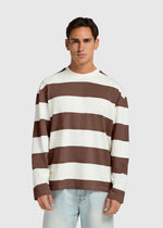 Big Stripe Longsleeve - Chocolate Brown