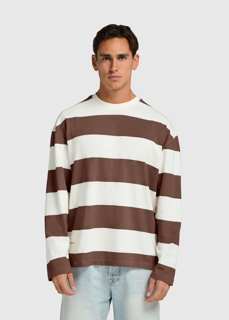 Big Stripe Longsleeve - Chocolate Brown