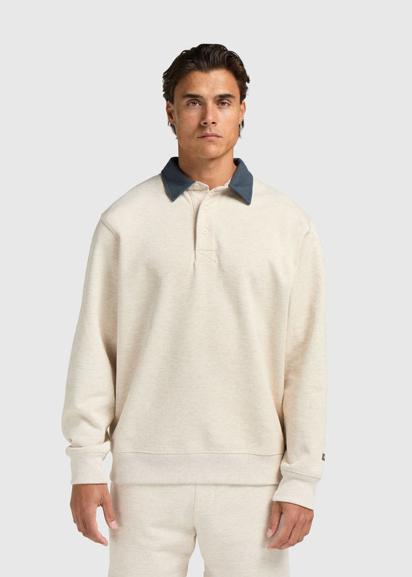 Vintage Washed Rugby Polo - Sand