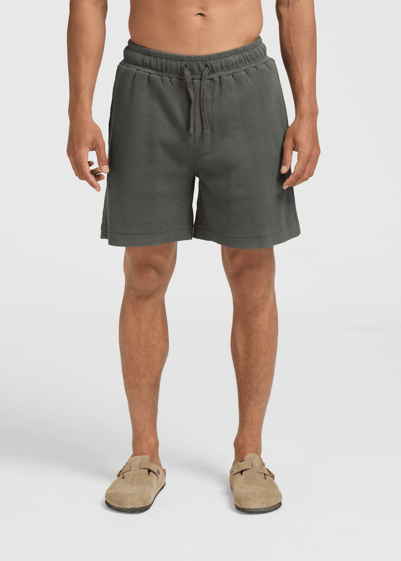 Relaxed Waffle Short- Chimera Green