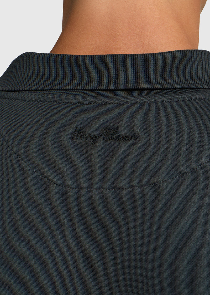 The Boxy Polo - Off Black