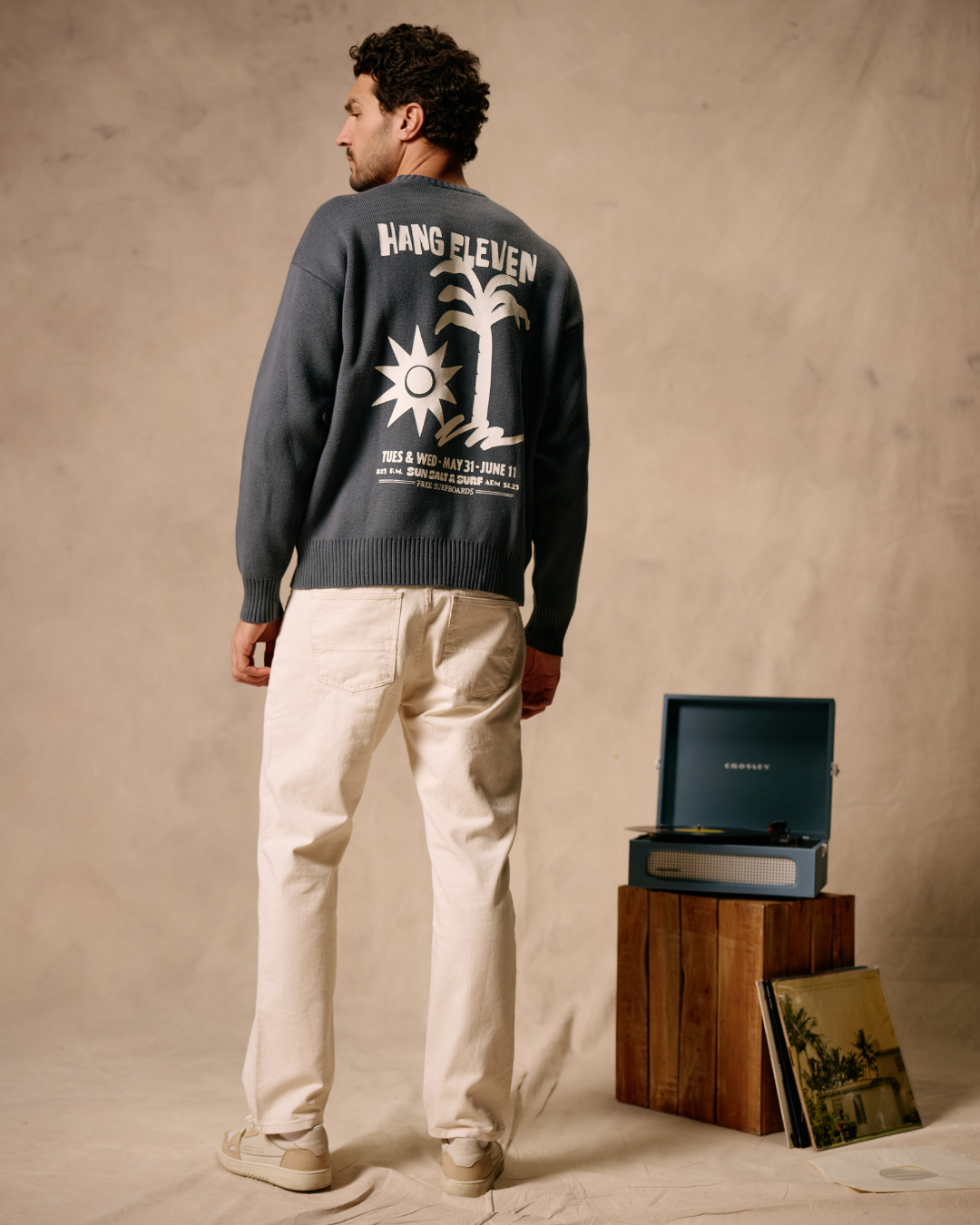 Paradise Knit Crewneck - Ombre Blue