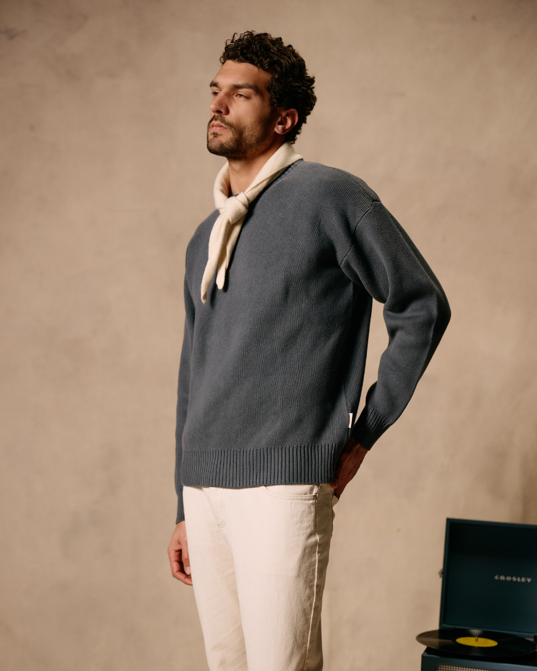 Paradise Knit Crewneck - Ombre Blue