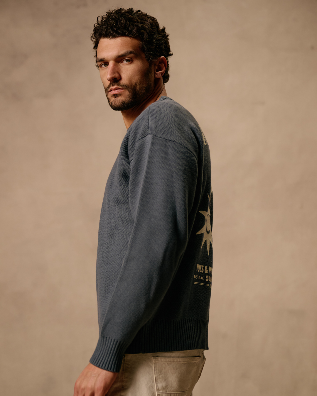 Paradise Knit Crewneck - Ombre Blue