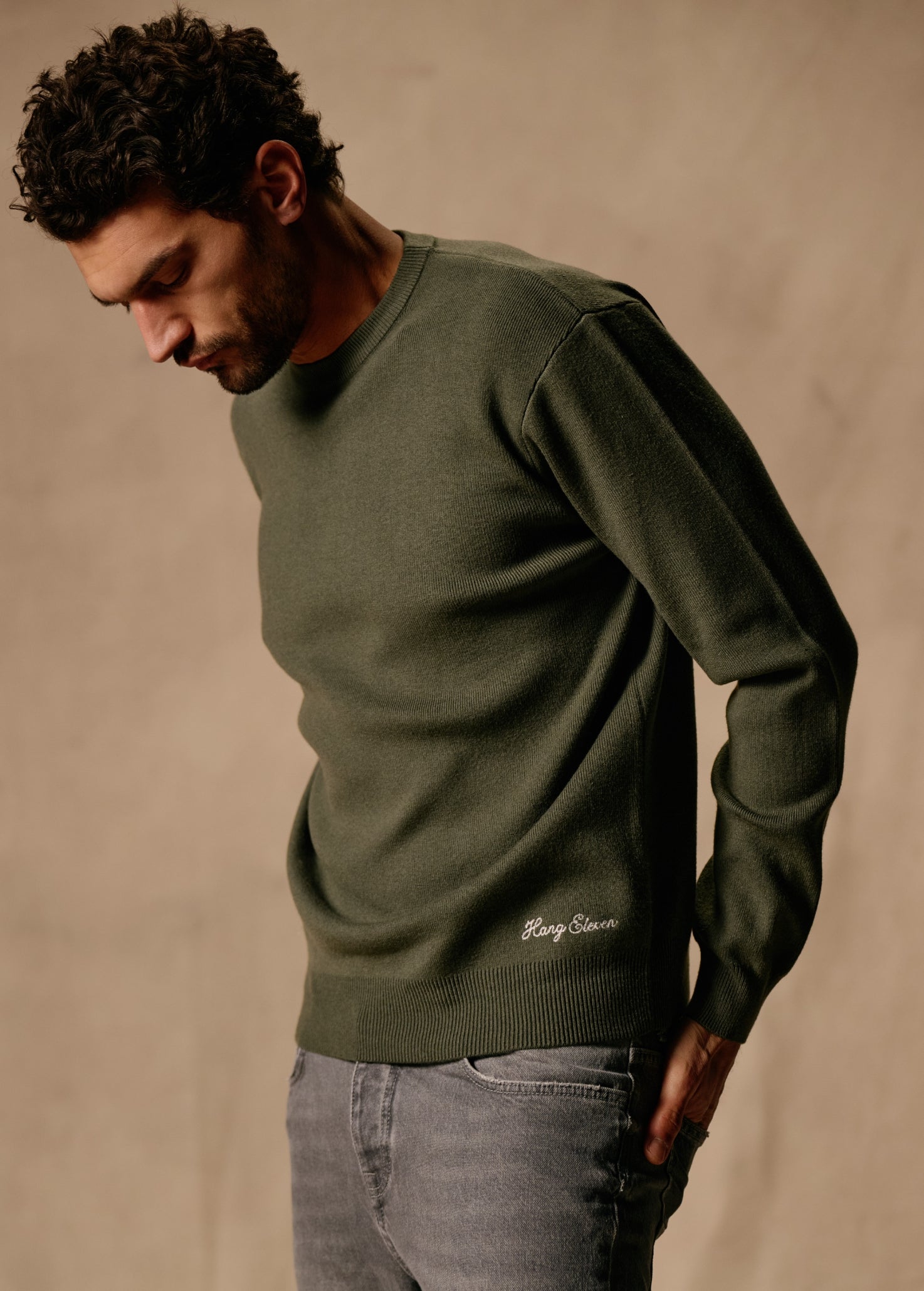 Compact Knit Crewneck - Chimera Green