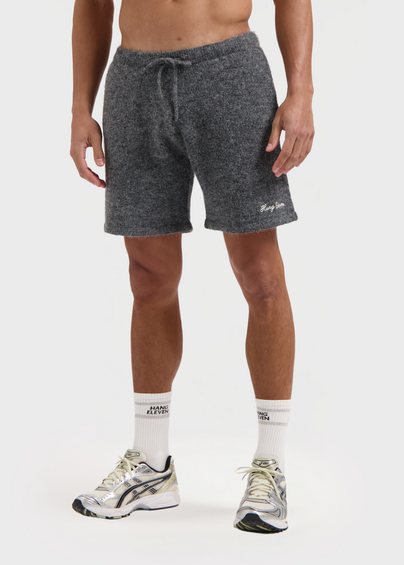 Weiche Strickshorts – Anthrazit