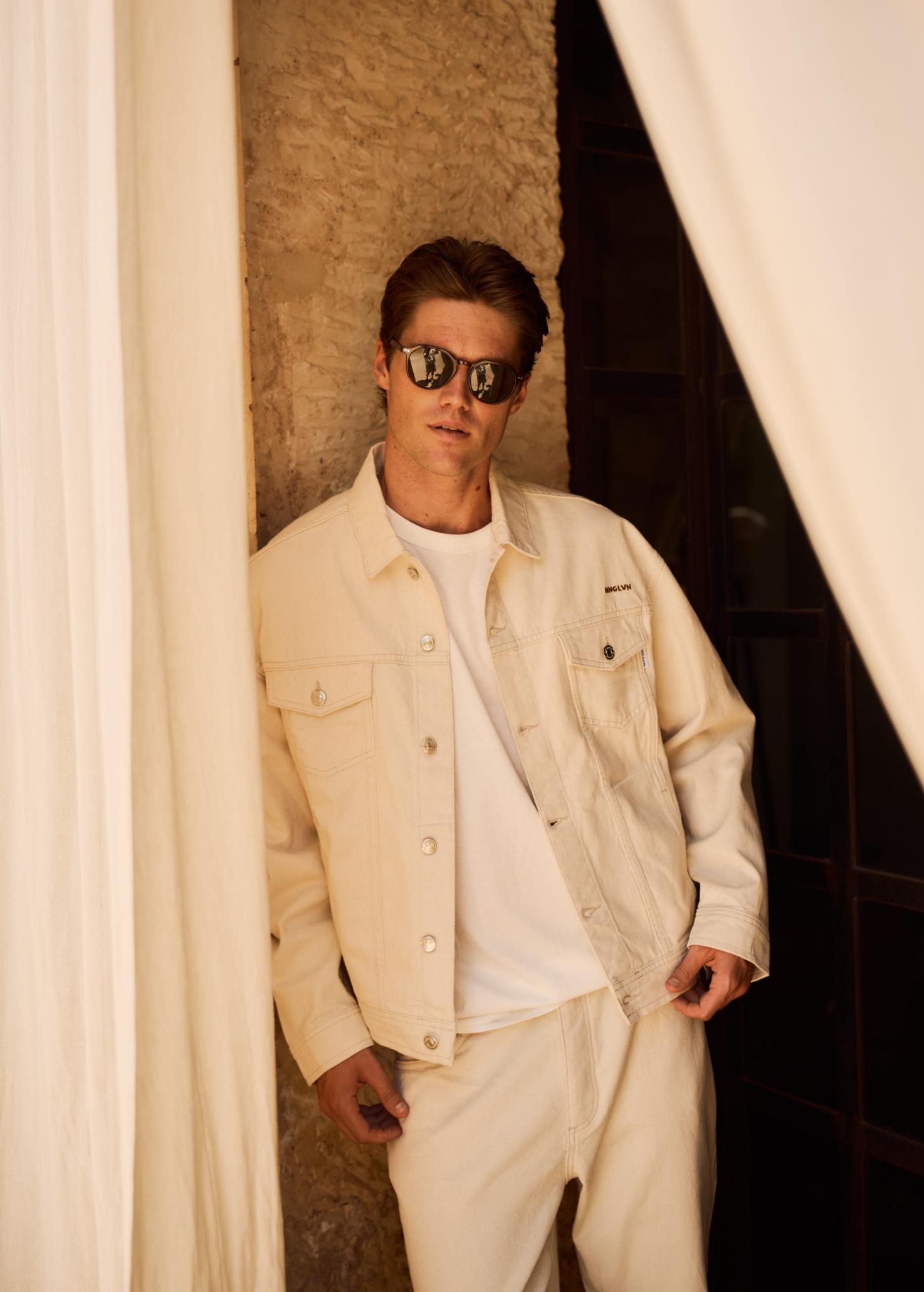 Premium Denim Jacket - Oatmeal