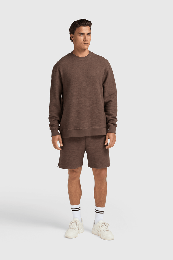 Bouclé Crewneck - Brown